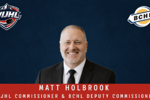 Matt Holbrook named WIJHL Commissioner and Deputy Commissioner for the BCHL